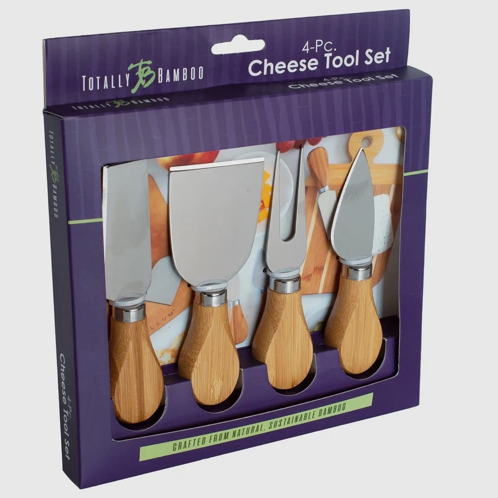 Totally Bamboo 4 Piece Cheese Tool Set
